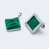 Synthetic Malachite Pendants G-O163-F06-2