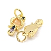 Rack Plating Brass Cubic Zirconia Pendants for Women KK-Q798-01G-3