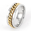 304 Stainless Steel Rotatable Chain Finger Rings for Men FS-WG60CA3-20-1
