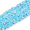 Electroplate Transparent Glass Beads EGLA-B013-02A-AB03-1