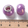 Opaque Brass Cores Acrylic European Beads OACR-M024-04S-02-3