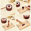 Brass Wax Seal Stamps with Rosewood Handle AJEW-WH0412-0165-3