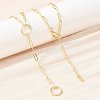 Brass Paperclip Chain Y Lariat Necklaces NJEW-H087-06F-G-1