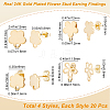 Beebeecraft 80Pcs 4 Style 201 Stainless Steel Stud Earring Findings EJEW-BBC0001-08-2