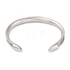 Non-Tarnish 304 Stainless Steel Open Cuff Bangles for Women BJEW-U001-03P-3