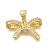 Rack Plating Brass Micro Pave Cubic Zirconia Pendants KK-L226-053G-01-1