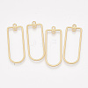 Smooth Surface Alloy  2-Loop Link Pendants PALLOY-T067-54MG-1