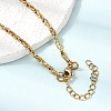 3MM 304 Stainless Steel Twisted Oval Link Chain Necklaces for Man and Women SA-CBAB767-18A-G-3