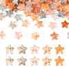 100Pcs 5 Colors Transparent Frosted Spray Painted Acrylic Beads FACR-TA0001-05-1