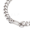 Brass Cuban Link Chain Bracelets for Men Women BJEW-JB13243-3