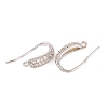 Rack Plating Brass Cubic Zirconia Earring Hooks KK-S374-05P-08-2