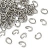 Tarnish Resistant Oval 304 Stainless Steel Open Jump Rings X-STAS-R067-01-2