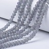 Electroplate Transparent Glass Beads Strands EGLA-A034-T8mm-X03-1