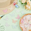 36Pcs 6 Colors Polyester Butterfly Lace Appliques DIY-FG0005-69-5