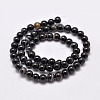 Natural Black Agate Bead Strands G-G962-14mm-12-A-2