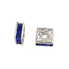 Brass Rhinestone Spacer Beads X1-RSB072-15S-1