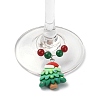 Christmas Resin Wine Glass Charms AJEW-JO00193-5
