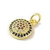 Brass Micro Pave Cubic Zirconia Charms KK-M283-25A-02-2