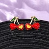 Brass Micro Pave Cubic Zirconia Stud Earrings EJEW-D328-01G-01-2