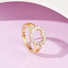 Brass Micro Pave Cubic Zirconia Cuff Rings RJEW-Q030-01A-G-4