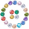 50Pcs 10 Colors Cubic Zirconia Pointed Back Cabochons ZIRC-CJ0001-25-1