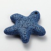 Synthetic Lava Rock Big Starfish/Sea Stars Pendants G-O025-05B-2