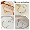 12Pcs Rack Plating Brass Chain Bracelet Making MAK-ME0001-07P-5