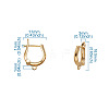 Rack Plating Brass Hoop Earring Findings with Latch Back Closure KK-TA0007-39-7