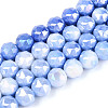 Anti-Tarnish Electroplate Glass Beads Strands GLAA-N010-10mm-08-1
