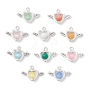 10Pcs Cat Eye with Alloy Pendants PALLOY-JF04278-1