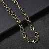 304 Stainless Steel Teardrop Link Chain Necklaces for Women Men NJEW-A058-02G-1