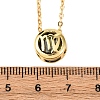 Brass Pave Cubic Zirconia Birth Stone Constellation Pendant Cable Chain Necklaces NJEW-D334-01G-01-5