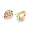 Alloy Rhinestone and Enamel Pendants PALLOY-T092-42G-03-2