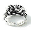 Snake Alloy Open Cuff Rings RJEW-K275-86AS-3