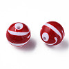 Opaque Striped Acrylic Beads MACR-S373-27C-01-1