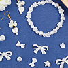 500Pcs 7 Styles ABS Plastic Imitation Pearl Beads MACR-SP0001-98-7