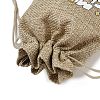 Christmas Printed Burlap Packing Pouches Drawstring Bags ABAG-Q053-02B-04-4