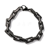 304 Stainless Steel Link Chain Bracelets for Men Women BJEW-C124-01B-4