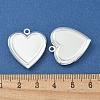 Rack Plating Heart Brass Locket Pendants KK-T071-11S-3