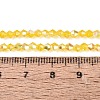 AB Color Plated Transparent Glass Beads Strands GLAA-G127-01M-2