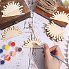 CHGCRAFT 26Pcs Unfinished Wood Slices DIY-CA0006-32-3