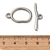 Non-Tarnish 304 Stainless Steel Toggle Clasps STAS-Q324-09P-3