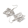 Natural Quartz Crystal Butterfly Dangle Earrings for Women EJEW-E283-01P-05-2