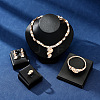 Twist Alloy Pendant Necklaces & Stud Dangle Earrings & Link Bracelet & Rings Sets WGF76D9-08-1