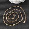 4MM Unisex 304 Stainless Steel Dapped Chain Necklaces NJEW-P356-09G-1