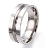 201 Stainless Steel Grooved Finger Ring Settings STAS-WH0039-12G-P-2