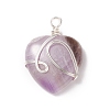 Natural Amethyst Pendants PALLOY-JF01663-03-1