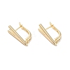 V-shaped Rack Plating Brass Hoop Earring Findings with Latch Back Closure LS-KK-D083-04G-1