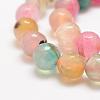 Faceted Natural Dragon Veins Agate Beads Strands G-F447-10mm-E05-3