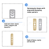 8Pcs 2 Colors Brass Moon Phase Bar Pendants KK-DC0004-23-4